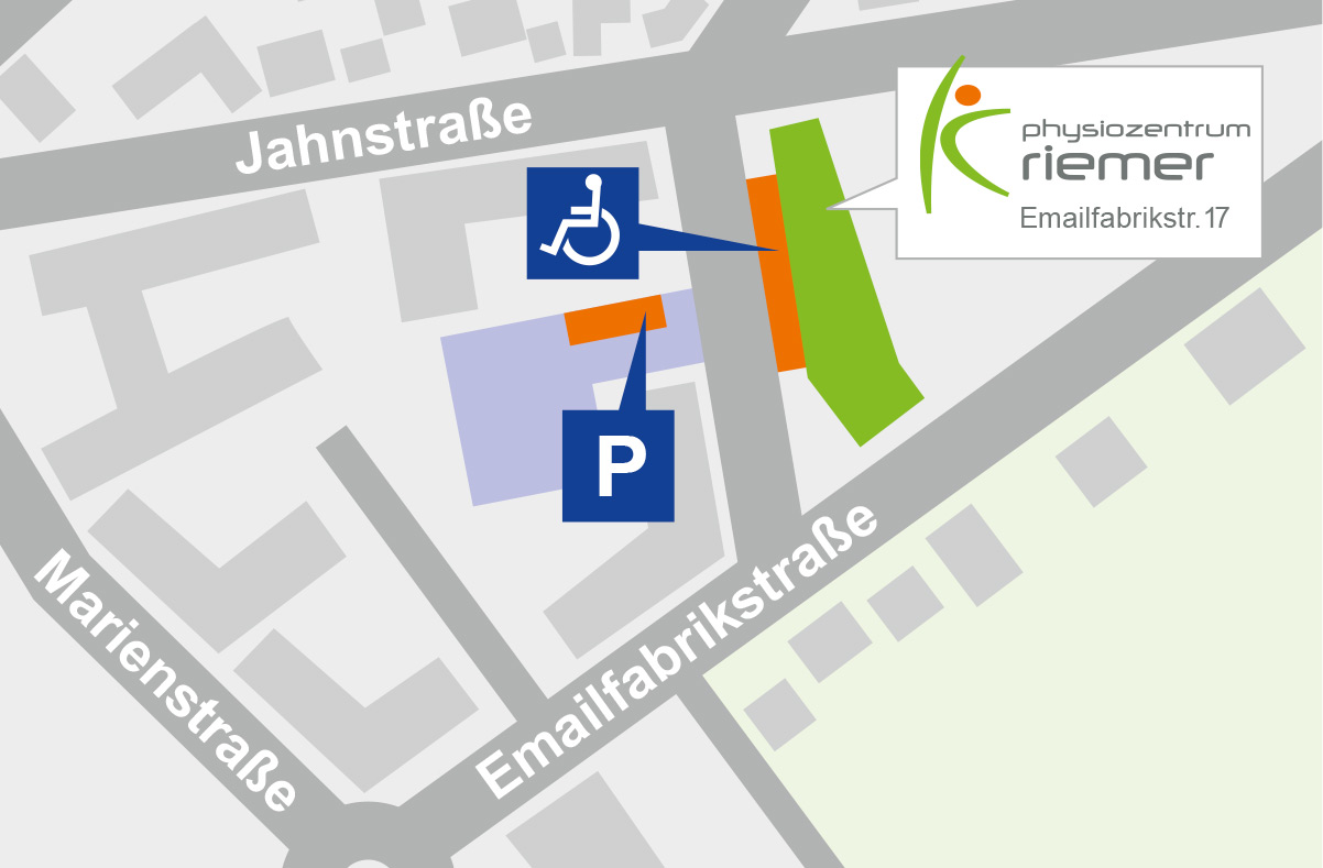 Parkplätze beim Physiozentrum Amberg